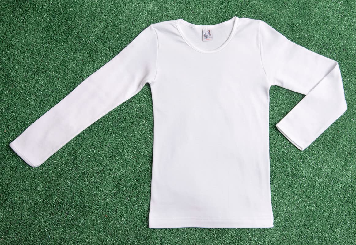 Made in Italy- 3 Maglie Intime per Bambina 100% Caldo Cotone Invernale