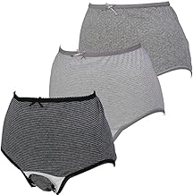 ローズマダム 産褥ショーツ3枚組 綿100% 肌ざわりがよく着け心地快適 お得セット ロングセラー 人気 出産準備 大きなサイズもあり E-BKボーダーGRボーダーGRドット L-LL 115-0810-01-95-08