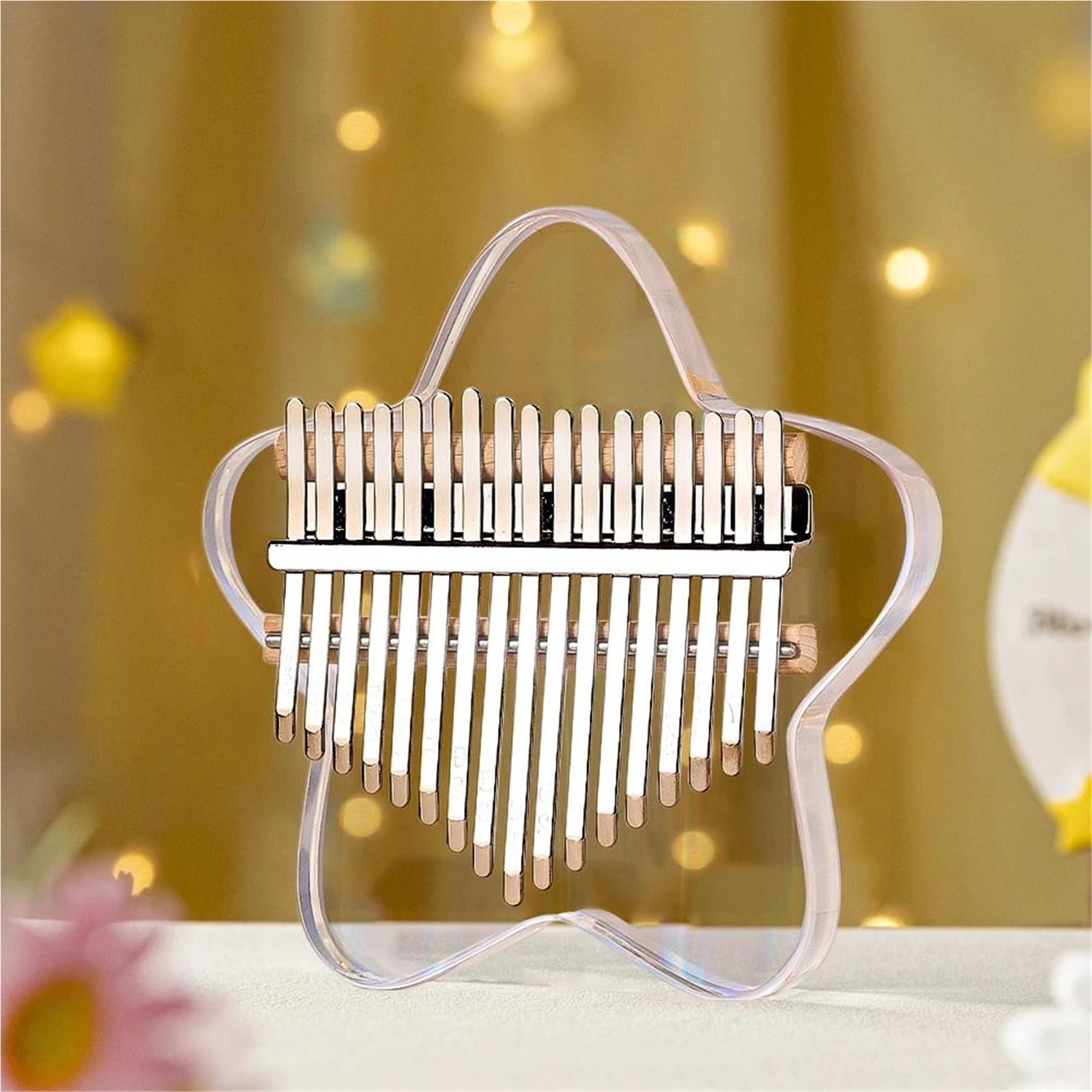 Kalimba 17 Klawiszowy Akrylowy Przezroczysty Instrument Kalimba Z Motywem Starry Sky