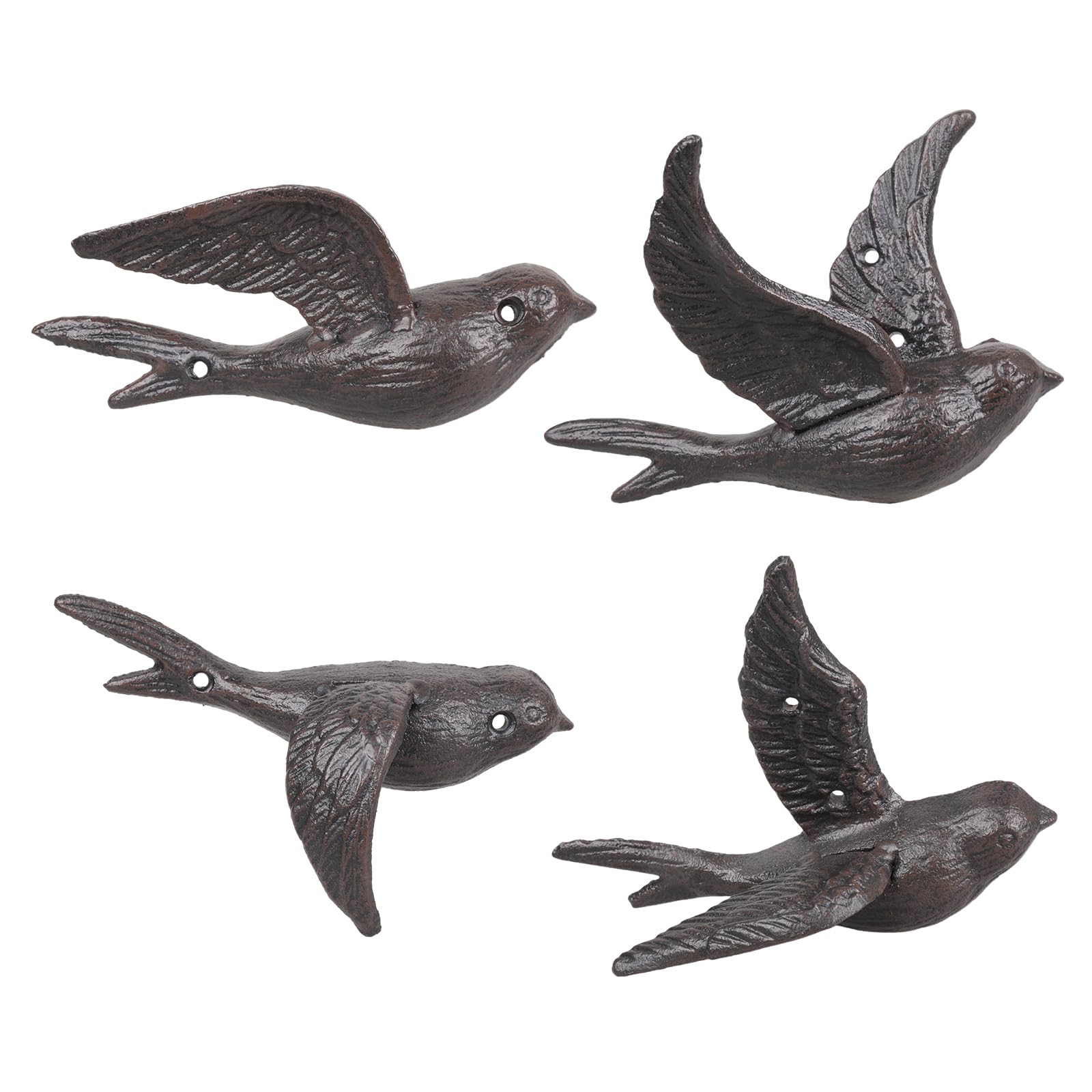 Plcpdm Multicolor Sturdy Metal Bird Type Wall Hook Double Purpose Home Ornament For Interiors Black Iron Ornament Hook