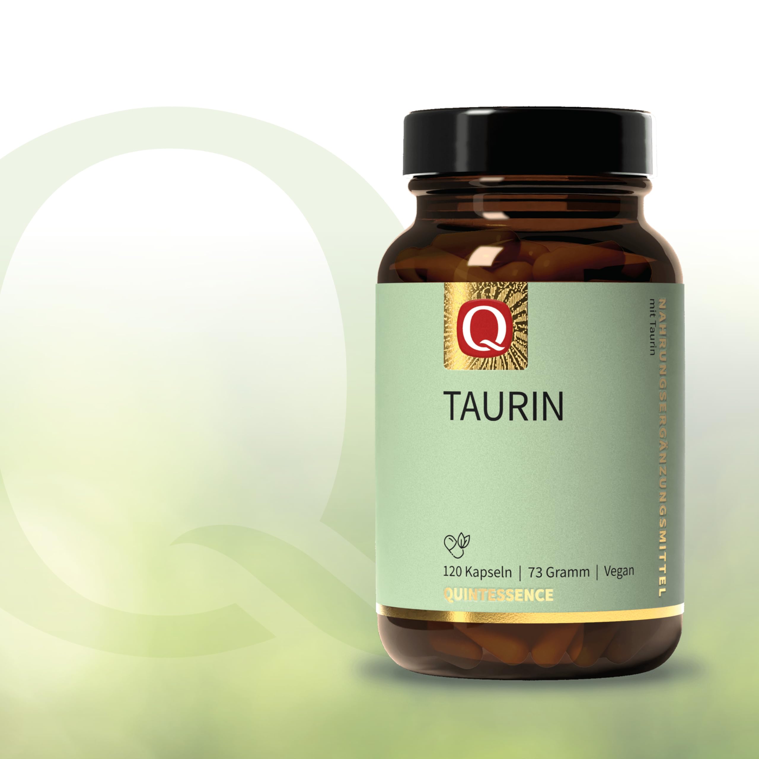 Quintessence Taurin Kapseln 500 mg je Kapsel, 120 Stk. - Vegan, 100% rein ohne Fließ- und Trennmittel, Hervorragende Qualität und Bioverfügbarkeit, Produziert in Österreich