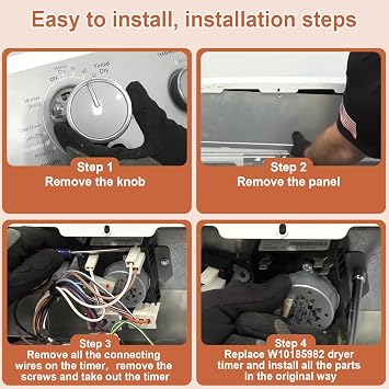 W10185982 Dryer Timer Compatible with Whirlpool Maytag KitchenAid Jenn-Air