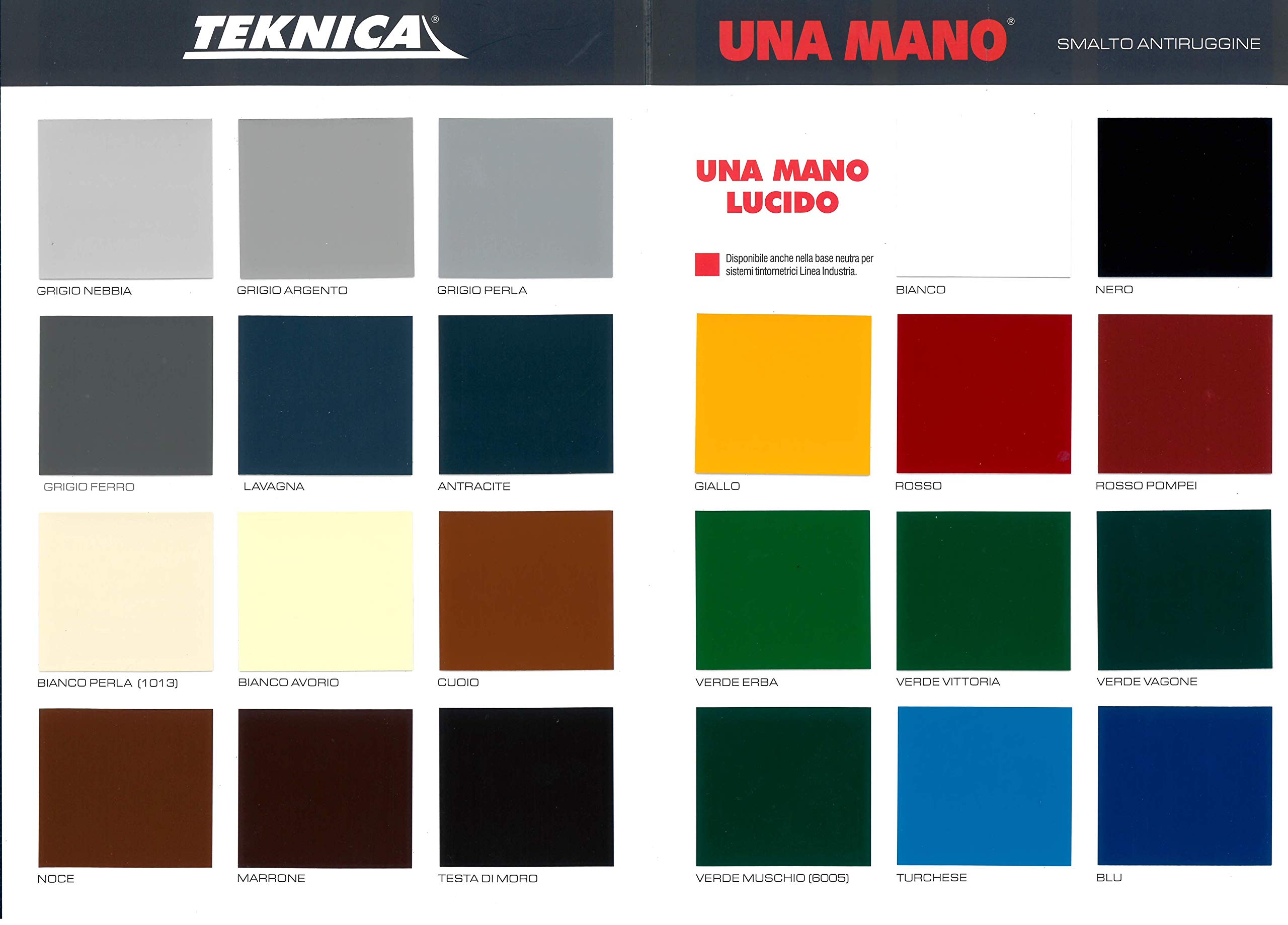 Smalto antiruggine lucido UNA MANO- Teknica direttamente sulla ruggine 2,5 lt (BIANCO LUCIDO)