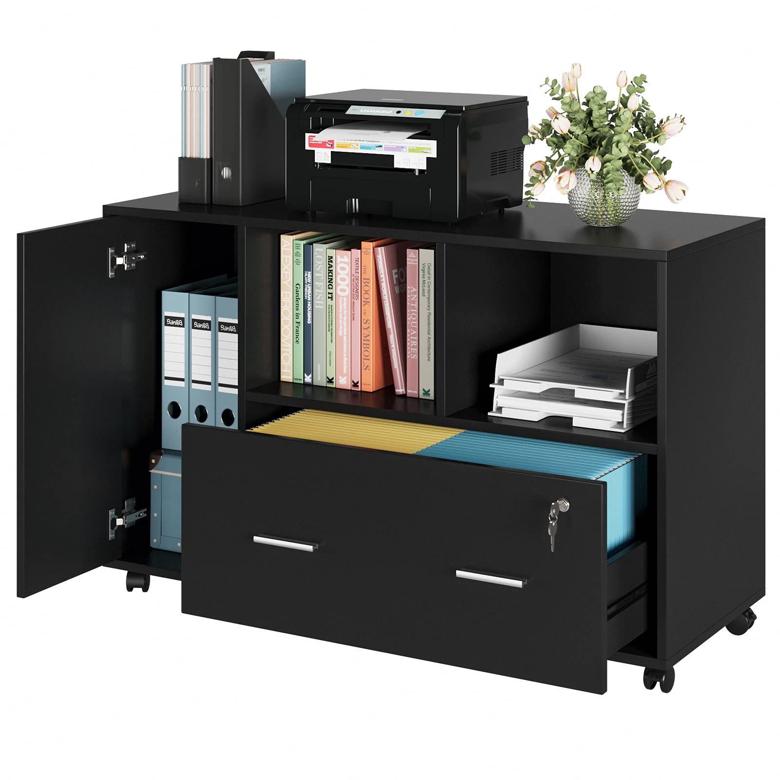 Buy File with Drawers and Lock, Wood Lateral Filing
