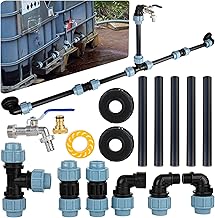 Kit De Raccordement Ibc Adaptateur Ibc Pour 2 Réservoirs Cuve 1000 Litres Ibc Côte À Côte/Réservoirs De Pluie Avec Col De Cygne De 3/4"