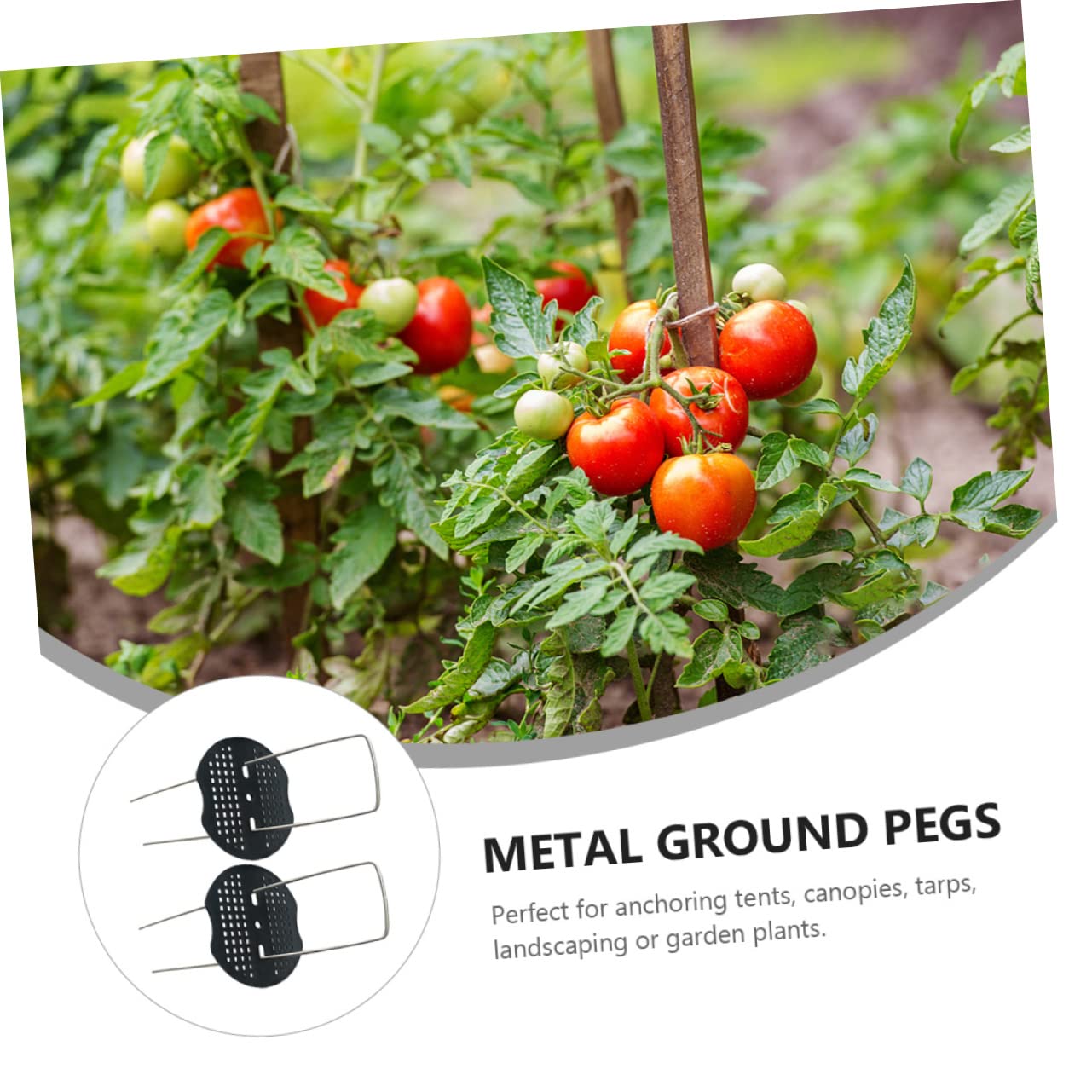 Piquets de Jardinage en U Galvanisé 50 Pièces pour Membrane de Jardin Noir