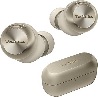 Reference Class Hi-Fi Wireless Earbuds,Dolby Atmos with Head Tracking,Adaptive Noise Cancelling,3 Device Multipoint, 10-hr Battery,Wireless Charging,Improved Fit -EAH-AZ100-N (Champagne)