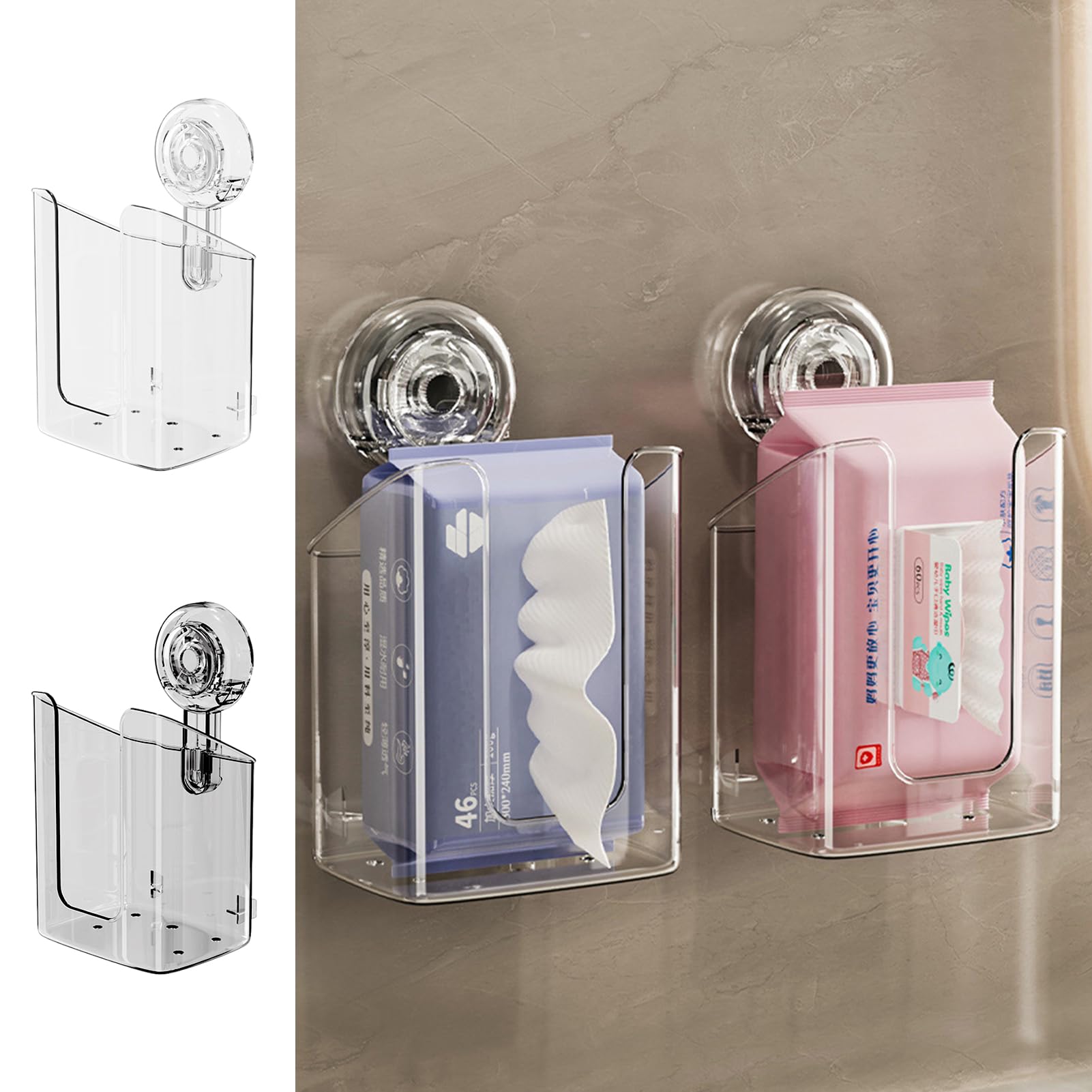 Tissue Box Houder Aan de muur gemonteerde tissuedoos Houder for vochtige doekjes Servetpapier Opbergdoos Badkamer Toilet Keukenhouder Decoratieve