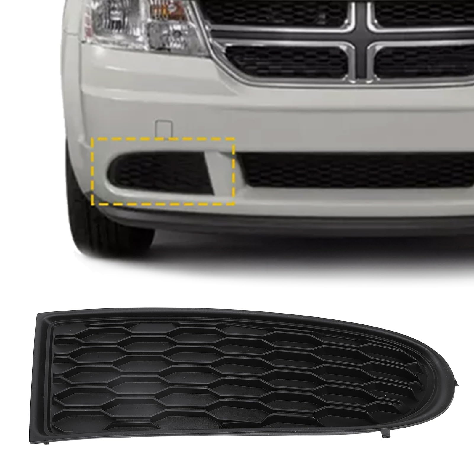 Pair Front Bumper Fog Light Lamp Cover Bezel For 2011-2020