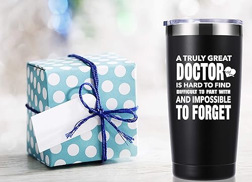 Miniatura 3 de momocici Vaso de 20 onzas con texto en inglés "A Truly Great Doctor is Hard to Encontrar". Regalos de agradecimiento para médicos. Cumpleaños,
