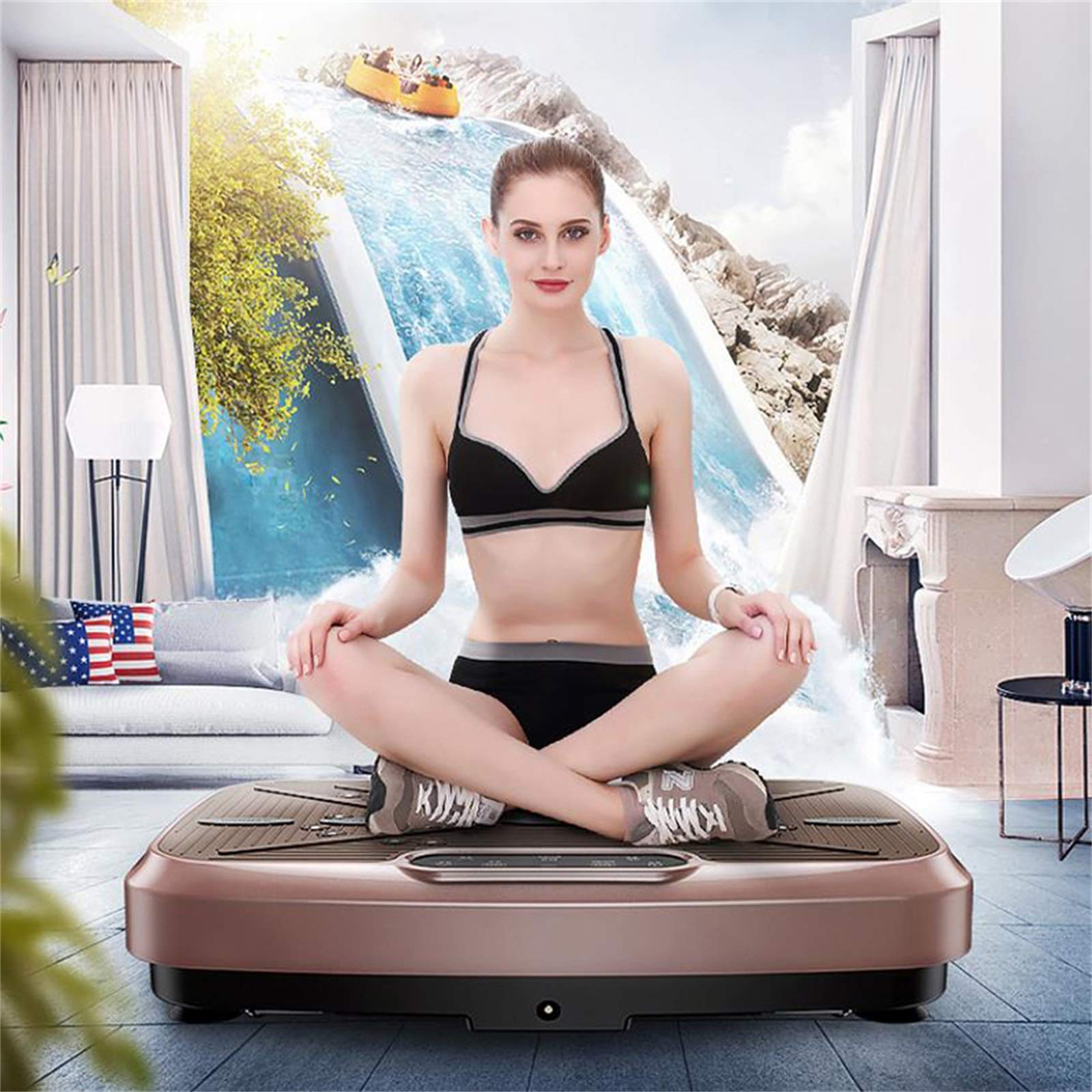 Pedana Vibrante 150 kg / 330 libbre, Allenatore Fitness con Vibrazione Mini Macchina Dimagrante pigra e Telecomando per Perdita di Peso e tonificazione (Dimensioni: 55 * 33 * 16 cm, Colore: