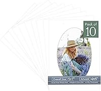 Vista 246 de CountryArtHouse Marco ovalado verde cazador de 5 x 7 pulgadas, sin ácidos, con núcleo blanco, corte biselado para fotos de 4 x 6, se adapta a marcos