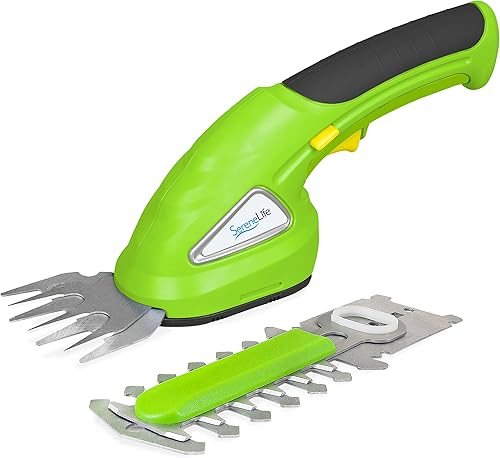 Pyle Tijeras de corte de césped de mano inalámbricas | Cortadora eléctrica portátil ligera de setos de arbustos | Cortadoras de jardín de mano