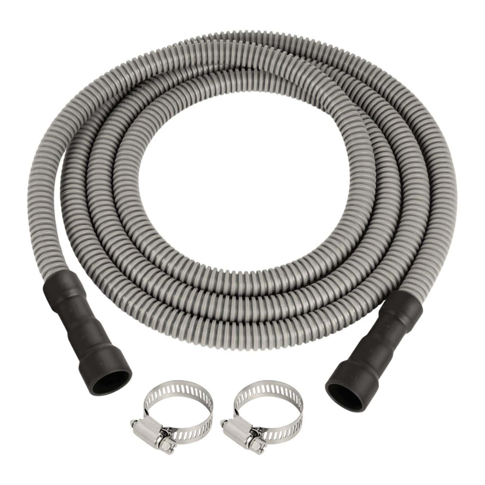 10 Feet Dishwasher Drain Extension Hose Cut to Length General Metal Clamp Included Strong Construction for 5 / 8in Dishwasher Drain Hose Extension General