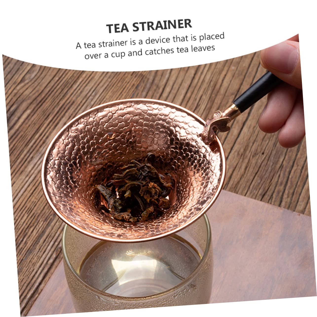 UPKOCH 3 Piezas De Accesorios De Cóctel De Fugas De Té Infusor De Té De Silicona Colador De Metal Colador De Té De Hojas Sueltas Tamiz De Fina Difusor De Té Cobre Madera De