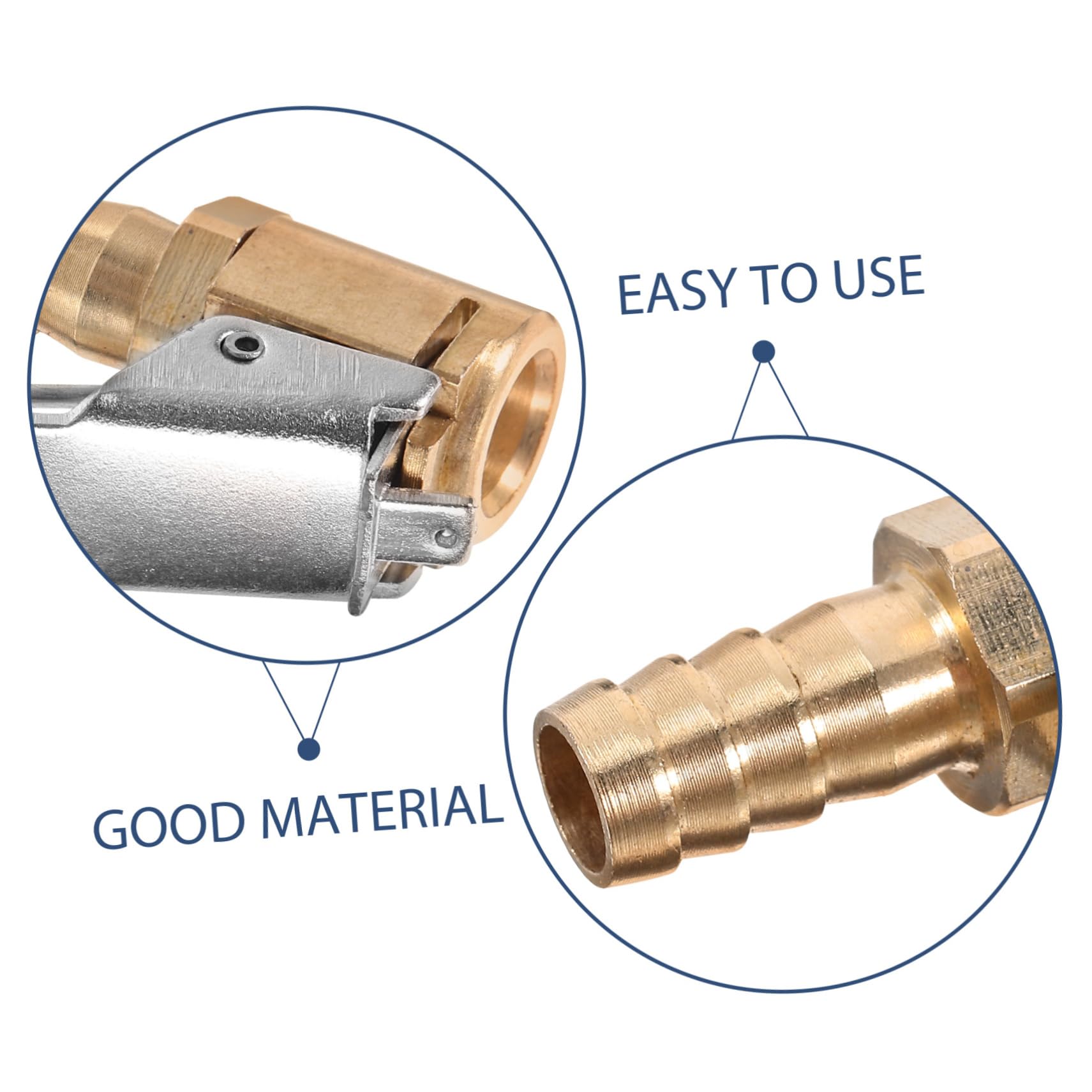 Anneome Tire Air Chuck with Locking Clip Portable Inflator Tool for Quick Connect Design for Vehicle Tires Compatible with Cars for Emergency Use
