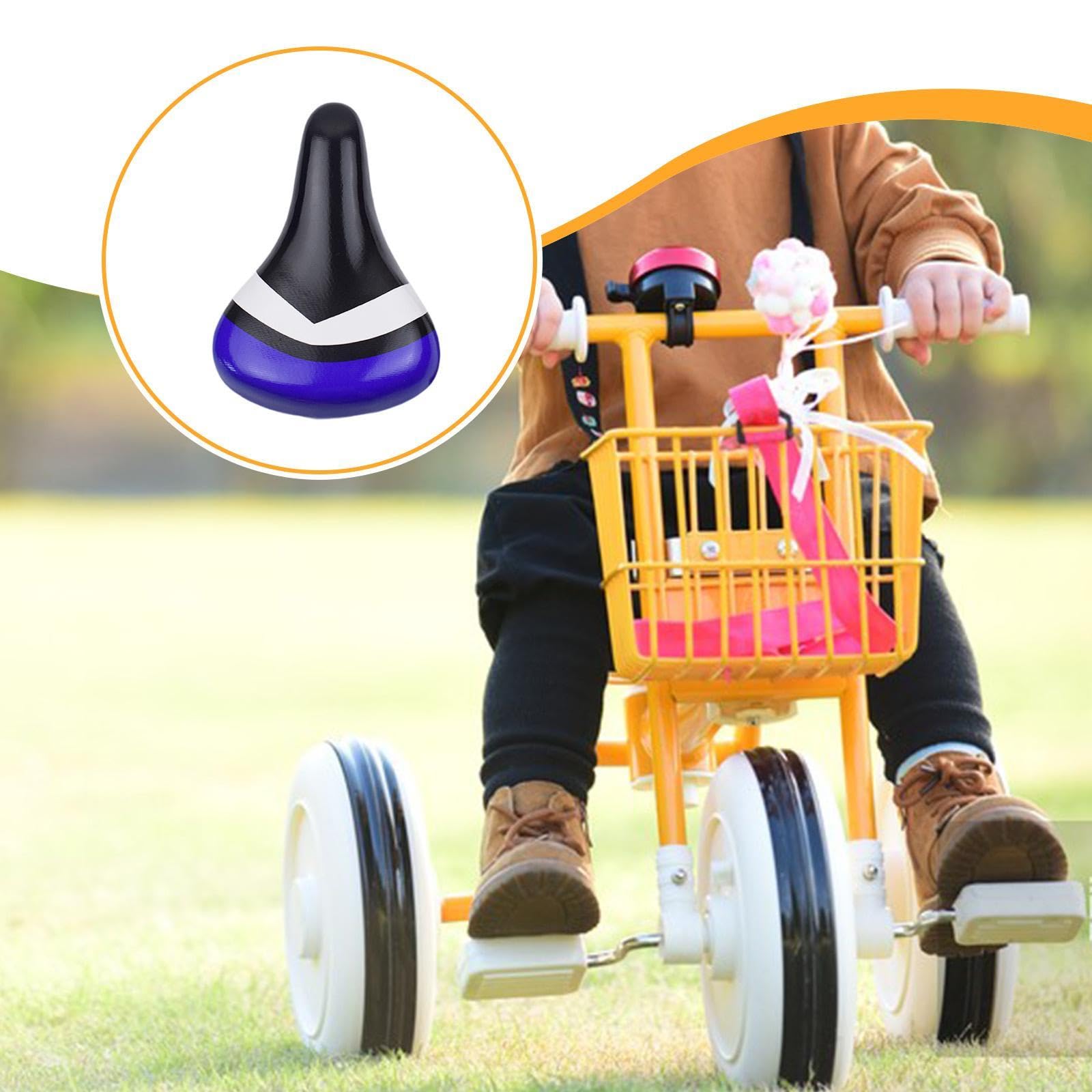 YIJU Kids Bicycle Saddle Waterproof Wear Resistant Comfortable for Children Bikes Universal Bicycle Seat Kids Bike Saddle, Black Blue