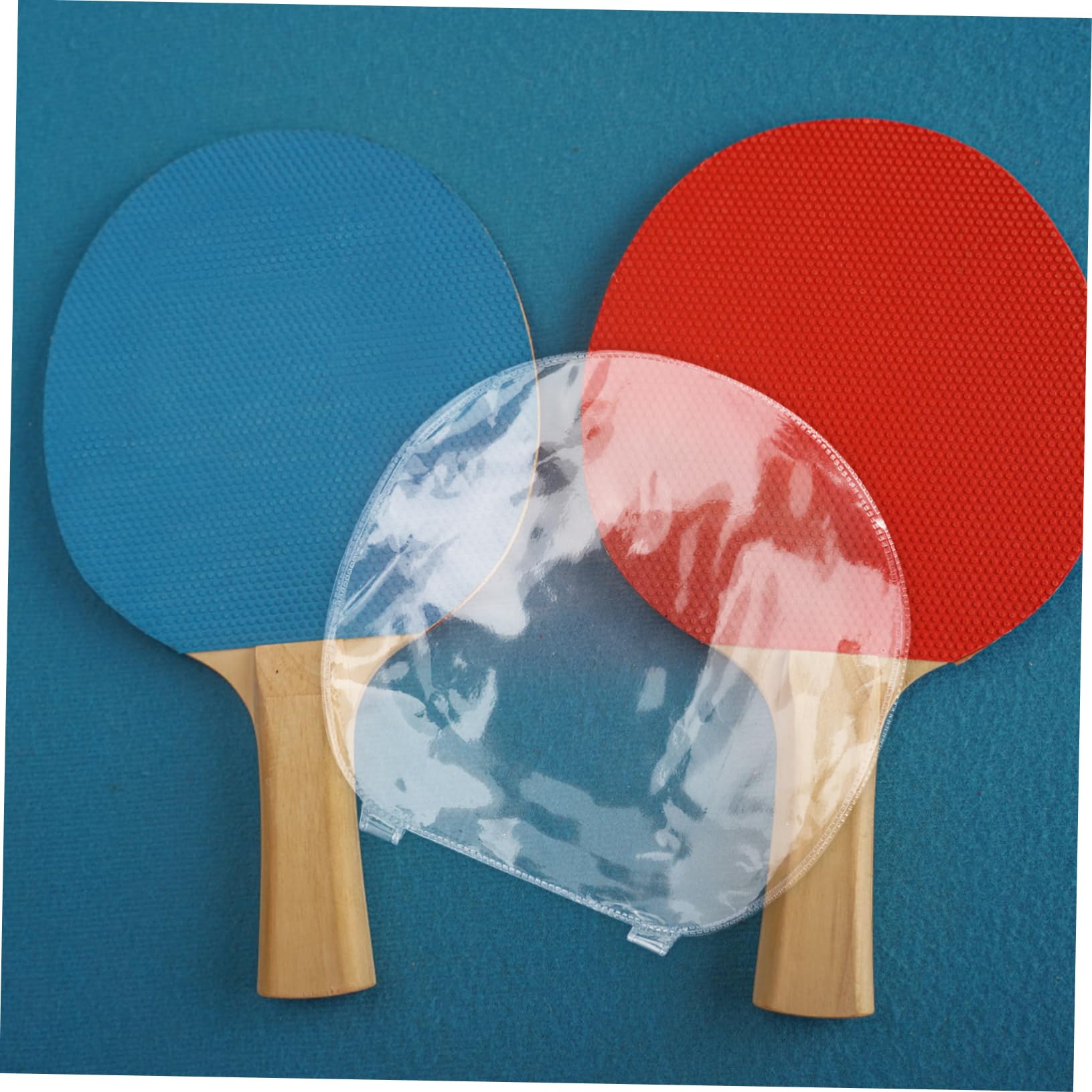 Pellicola Protettiva per Protezione Doppia Faccia per Racchetta da Tennis Tavolo 5 Pezzi in PVC Adesiva e Spessa Film Portatile per Paddle Trasparente