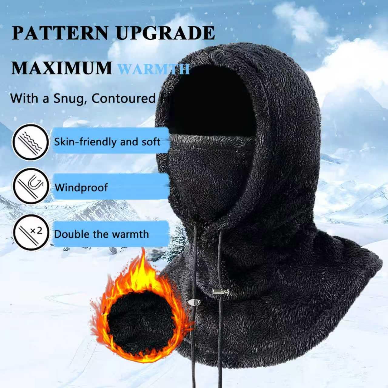 PD Winter Balaclava Ski Mask Fleece Windproof Neck Warmer, Helmet Compatible Cold Weather Face Cover Hood for Men Women - Image 4