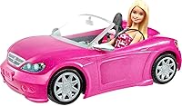 Barbie Sparkly Pink 2-Seater Convertible Car Playset with Fashion Doll in Sundress & Sunglasses - Amazon Exclusive