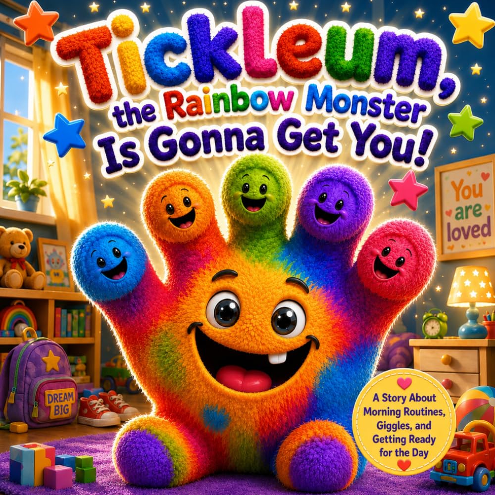 Tickleum, the Rainbow Monster Is Gonna Get You: A Story About Morning Routines, Giggles, and Getting Ready for the Day" —