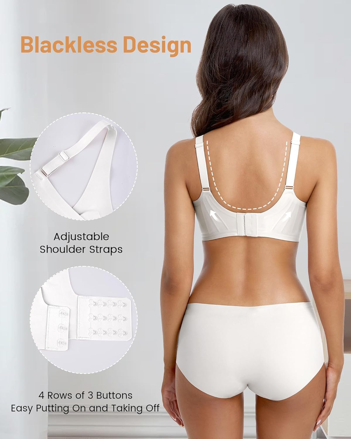 Wireless Jelly Bras for Women No Underwire Push Up Bralette Breathable Soft Comfortable T-Shirt Bra Everyday Wear - Image 4