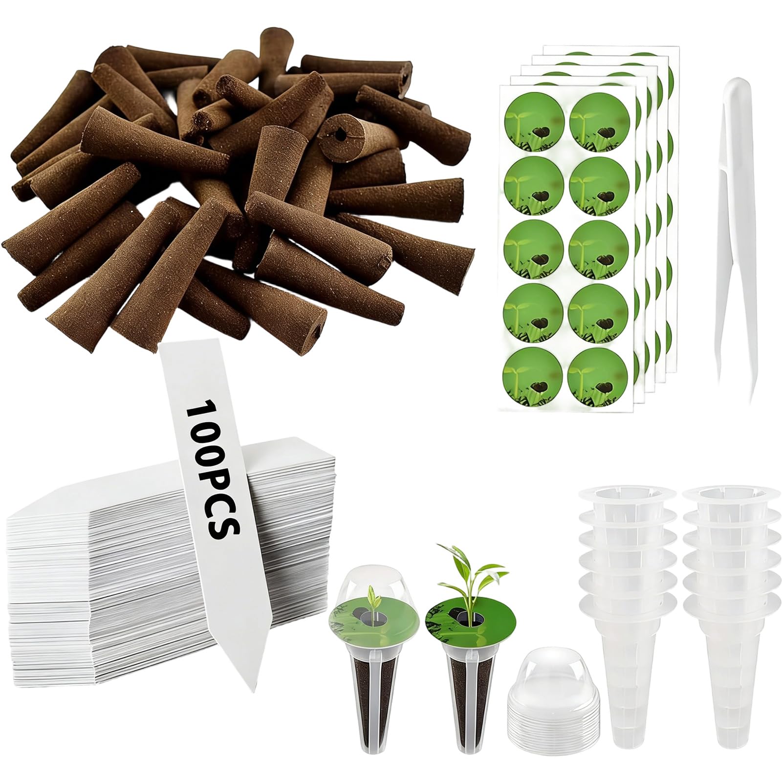 Kangnice Hydroponic Planter Grow Baskets Soilless Culture Seedling Grow Cup Garden Accessory Plant Pots Hydroponics Growing Indoor Gardening Supply