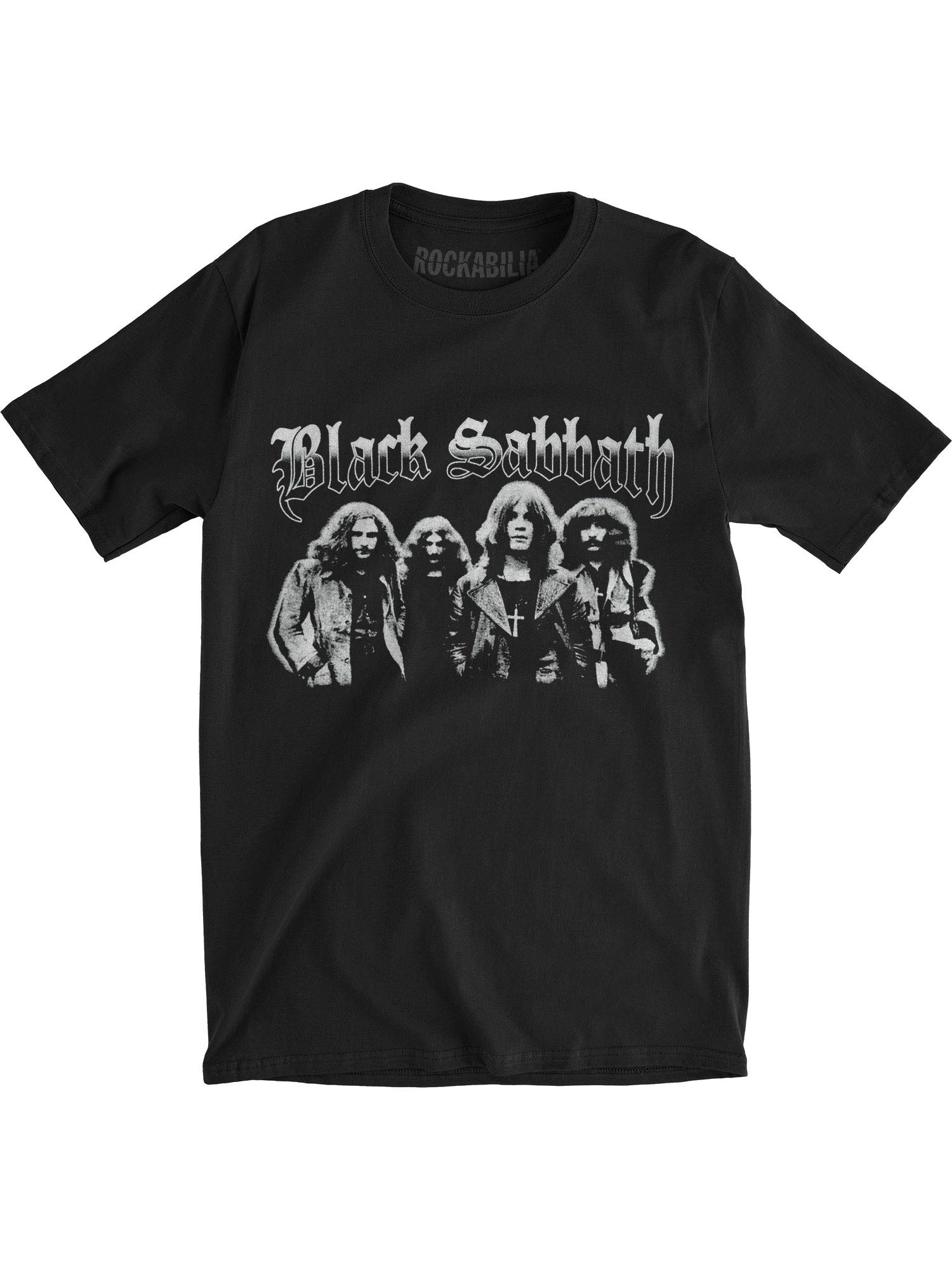 Black Sabbath Greyscale Group Herren-T-Shirt, kurzärmelig, Schwarz, Größe XXL