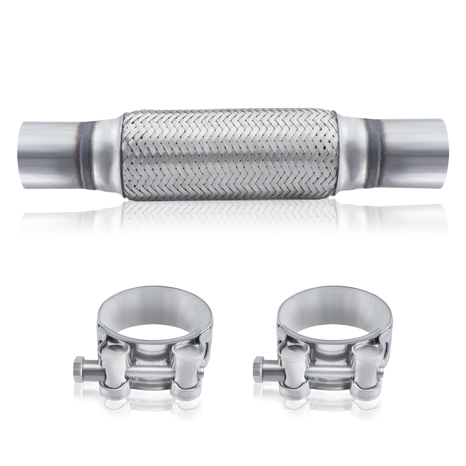 Flexrohr Auspuff 45x200x300 Mm - Universal Wellrohr Mit 2 Schellen