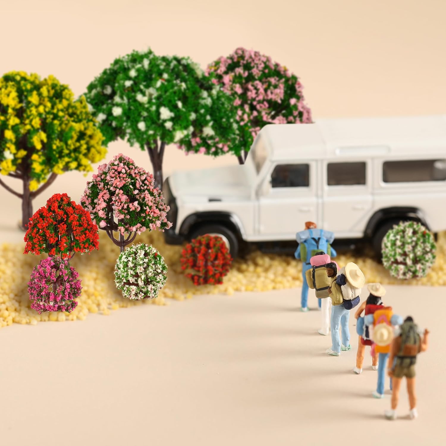 32 Pieces Model Trees 3.5cm - 10cm Mixed Model Tree Train Scenery Architecture Trees Fake Trees for DIY Crafts, Building Model, Scenery Landscape Natural Green - Image 5