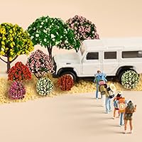 Vista 5 de 32 árboles modelo de 1.4 in a 3.9 in, modelo mixto, tren, paisaje, arquitectura, árboles falsos para manualidades, modelo de construcción, paisaje