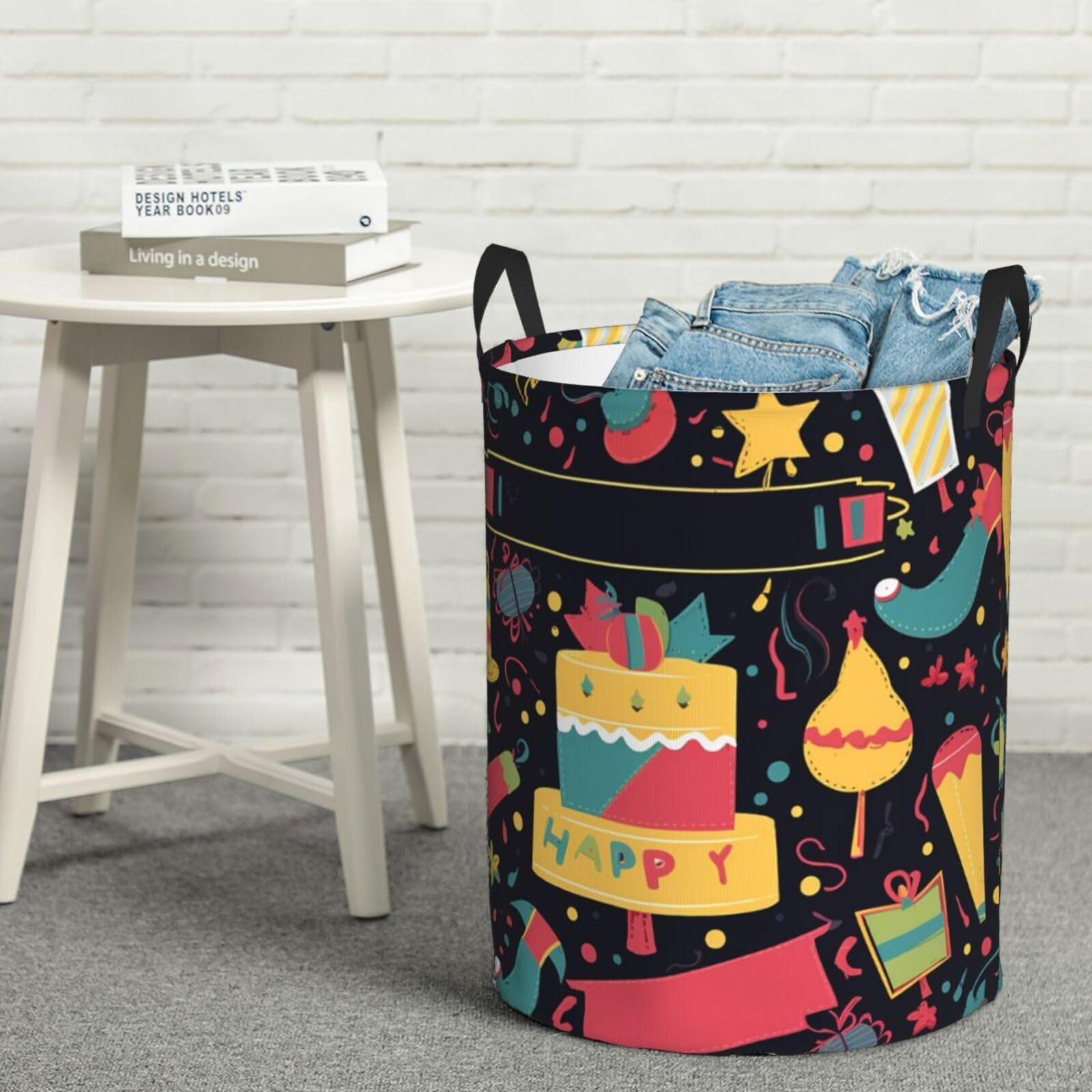 Panier à linge autonome pliable de taille S avec poignées imperméable