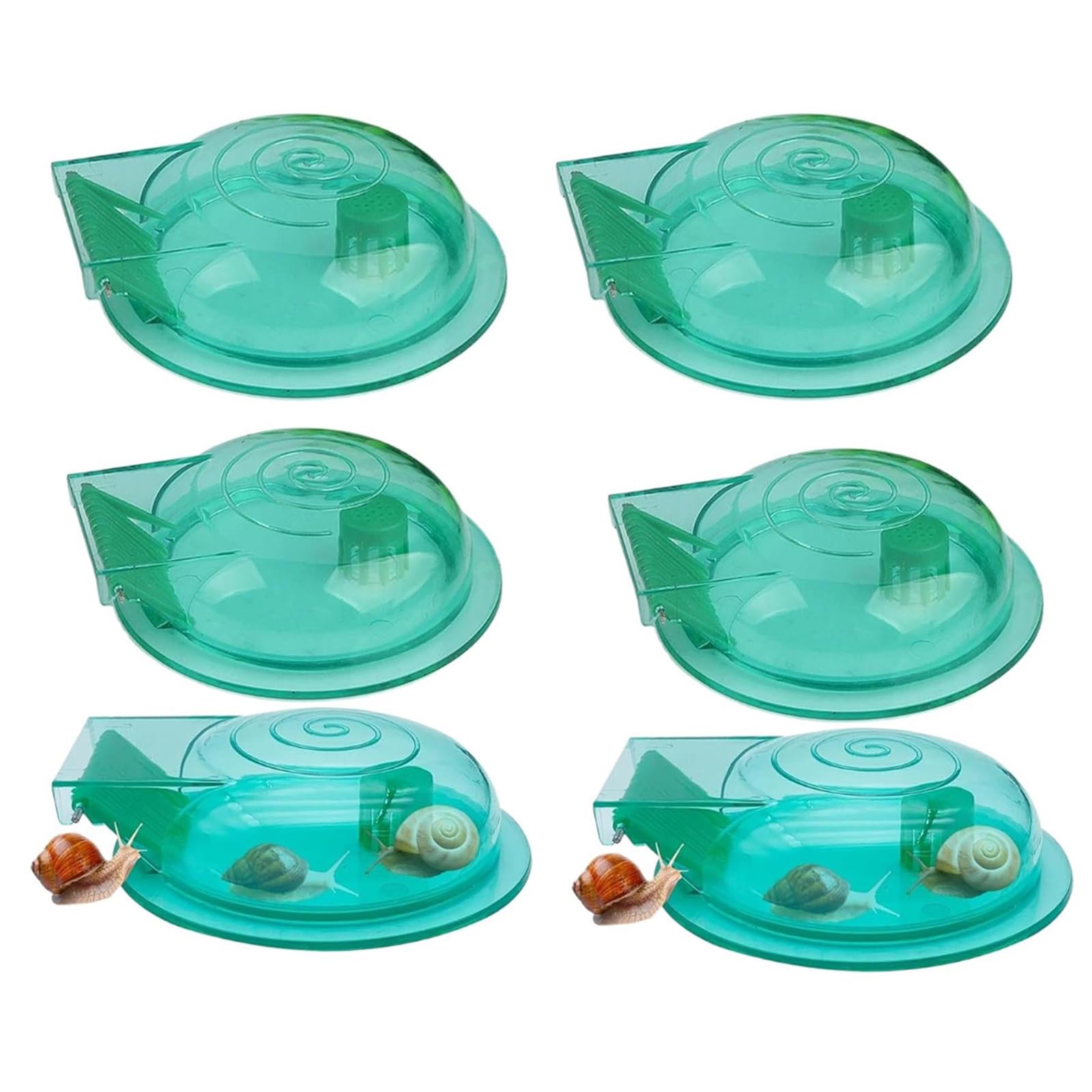 Aquarium Snail Trap,6PCS Plastic Aquarium Snail Trap Aquarium Snail Remover Cleaning Supplies,Snail Catcher for Freshwater Fish Tank Green Snail Catch Box,Aquarium Cleaning Spare Parts Accessories