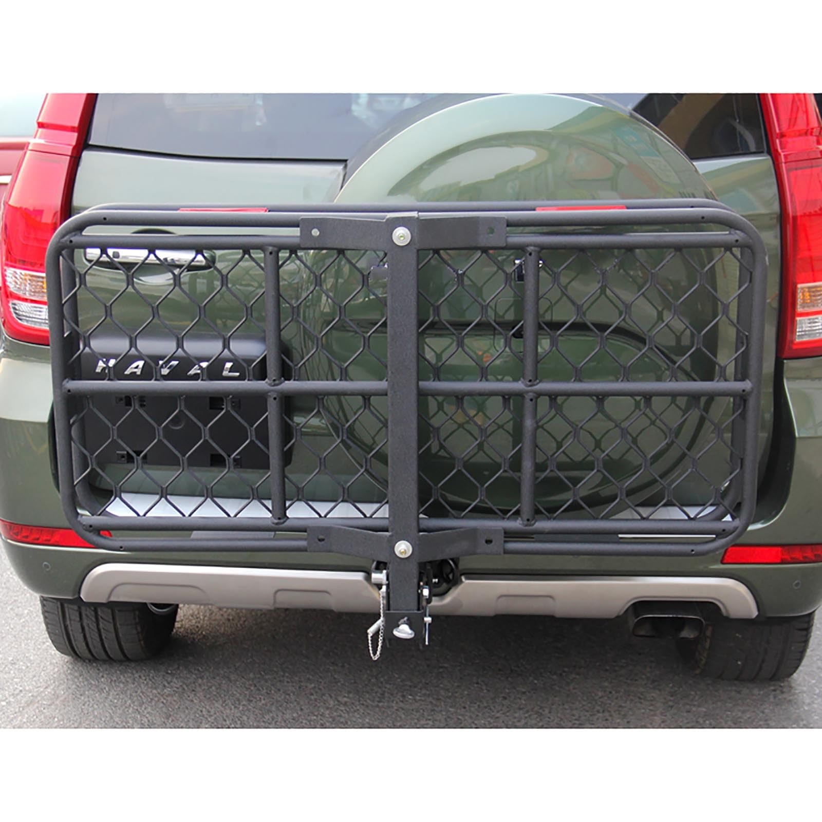 Gepäckträgerkorb Für Anhängerkupplung | Kupplungsträger Korb | Gepäckträger Korb Für Anhängerkupplung | 120 X 60 X 12 cm | Trägt 100kg | Für SUVs Pkw LKW Und Transporter