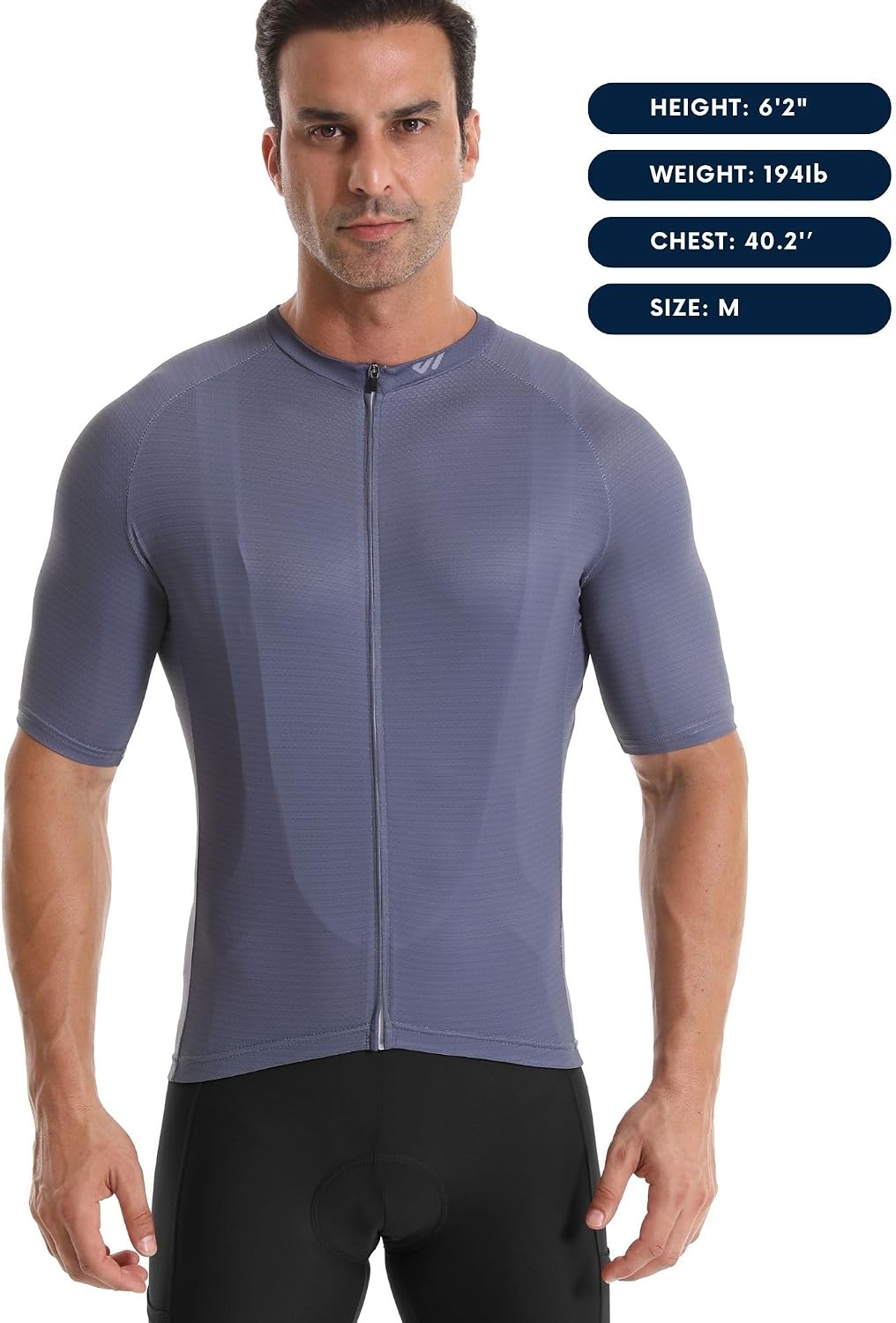 Wulibike Men's Cycling Jerseys Short Sleeve Bike Biking Shirts Full Zip with Pockets Road Bicycle Clothing