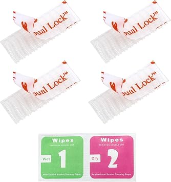 EZ Pass/IPass/IZoom Toll Tag Fastlane Mounting Kit - 4 Pcs Reclosable Fastener Peel and Stick Adhesive Dual Lock Tape Strips