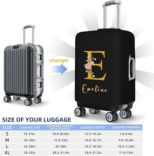 Copertura Per Valigia Personalizzata - Con Foto E Nome, Elastica E Lavabile, Doppia Faccia - Foto 10