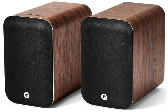 Q ACOUSTICS M20 Speakers Wireless Bluetooth HD Music System Walnut - Tweeter 22mm, Mid Bass/Driver 125mm, Freq. Response 55Hz22kHz, Crossover Freq. 2.4kHz - Powered Speakers/Passive Speakers