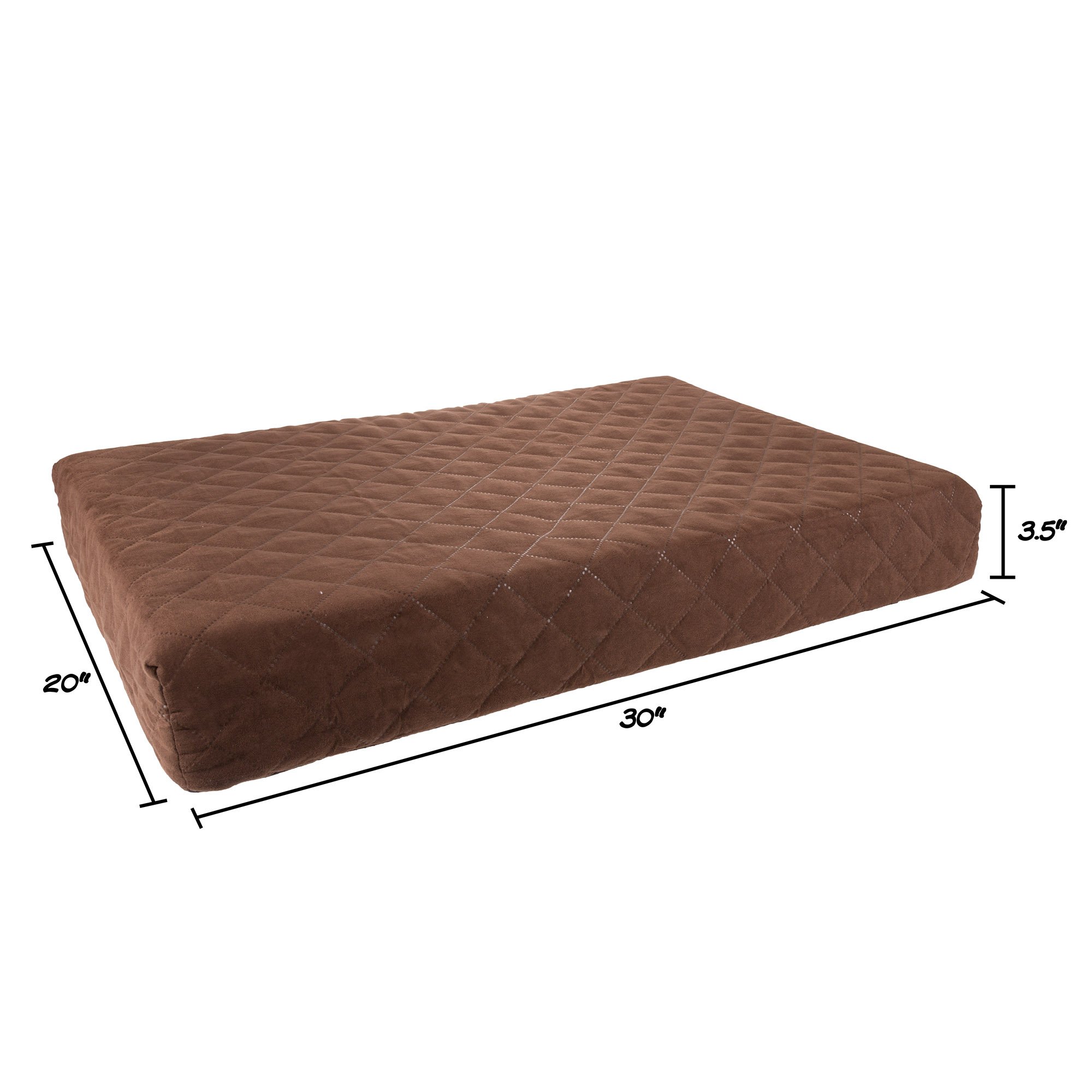PETMAKER Cama Impermeable de Espuma viscoelástica para Mascotas, Cama para Perros para Interiores y Exteriores, con Parte Inferior Antideslizante Resistente al Agua y Funda extraíble Lavable, 30 x 21