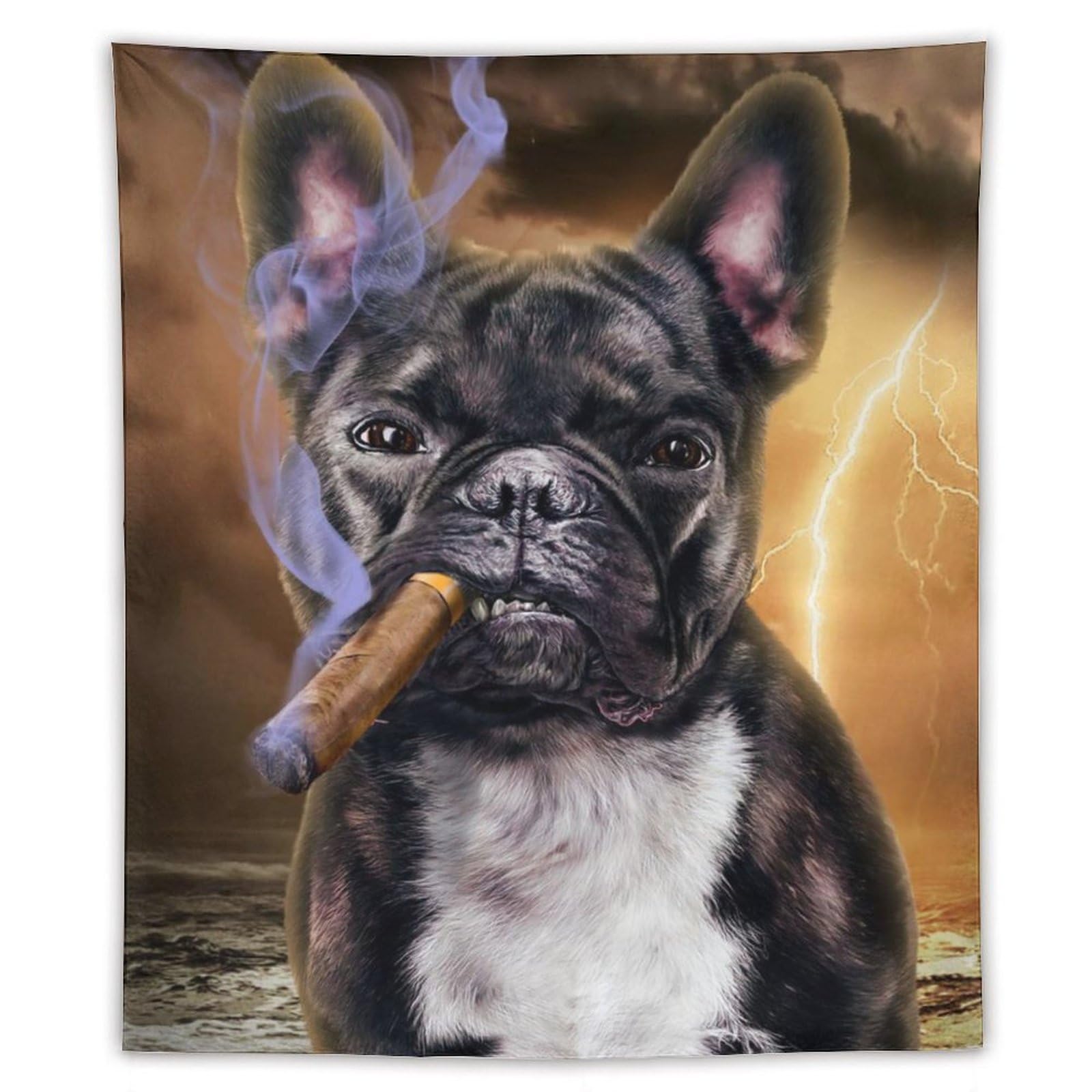 ブルドッグ壁掛け★NO SMOKING 壁掛け Amazon.co.jp: タバコを吸う犬ですインテリア タペストリー