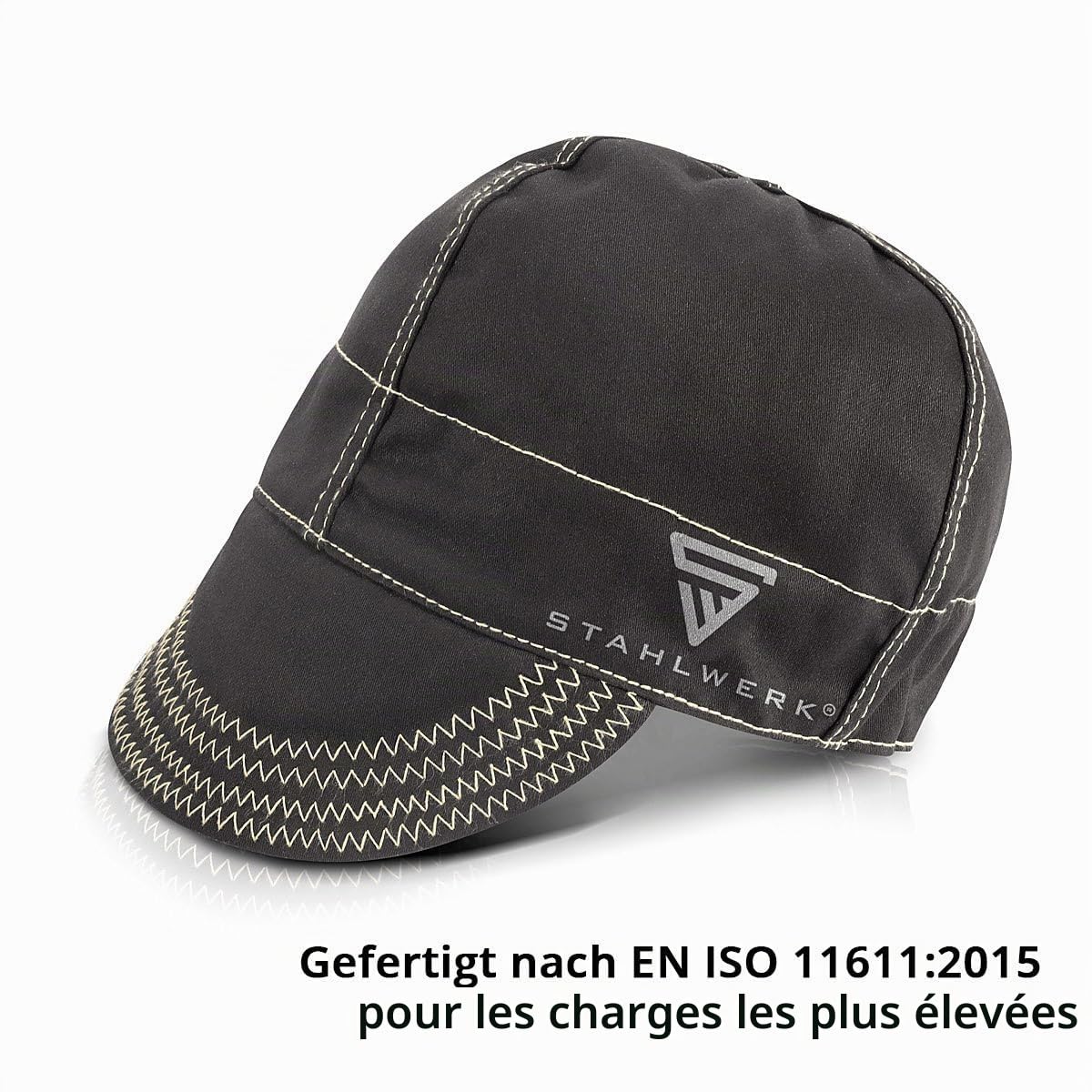 STAHLWERK Bonnet de soudeur | Bonnet de soudeur | Casque de soudage | Masque de soudeur | Vêtement de protection ignifuge pour soudage et découpe plasma