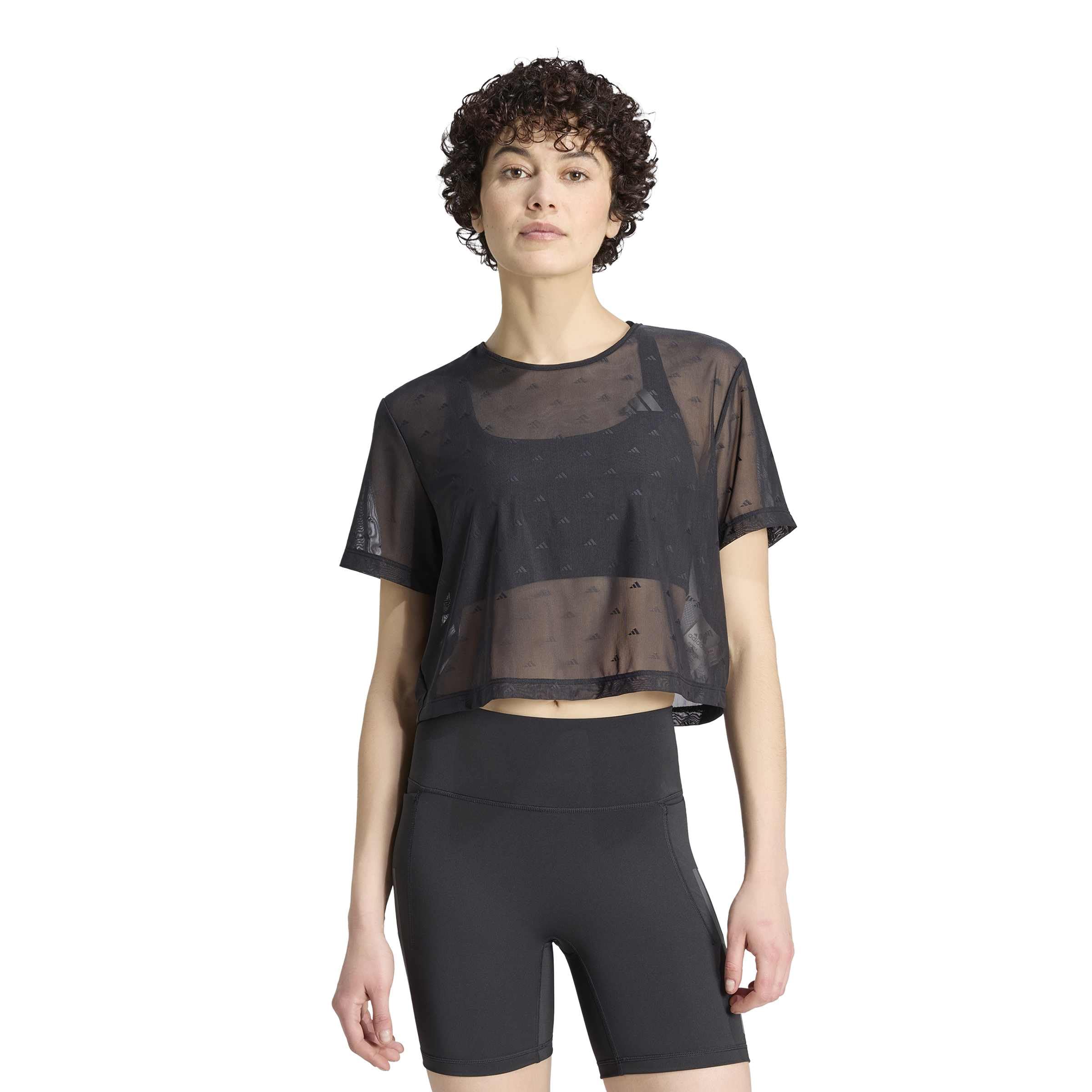 adidas Women's PrimeLift Essentials Workout Mesh-T-Shirt, kastig geschnitten