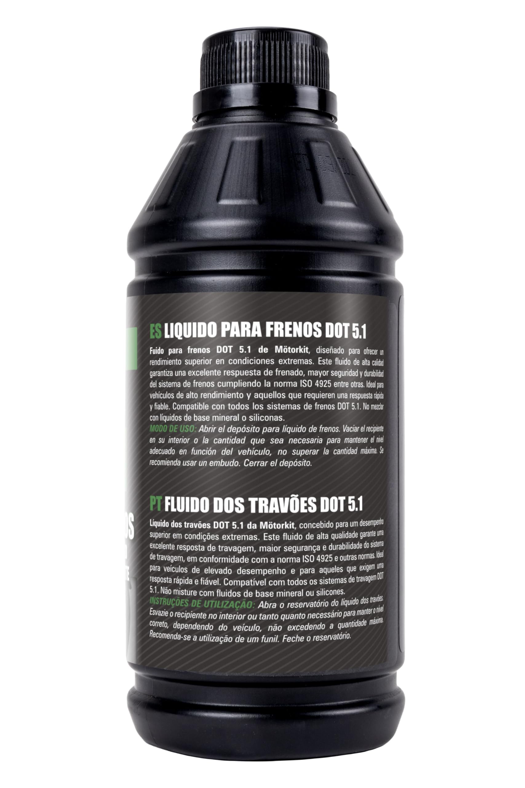 Motorkit Fluido Freni DOT 5.1 500 ml. Prestazioni Superiori in Condizioni Estreme. Conforme alla Norma ISO 4925.