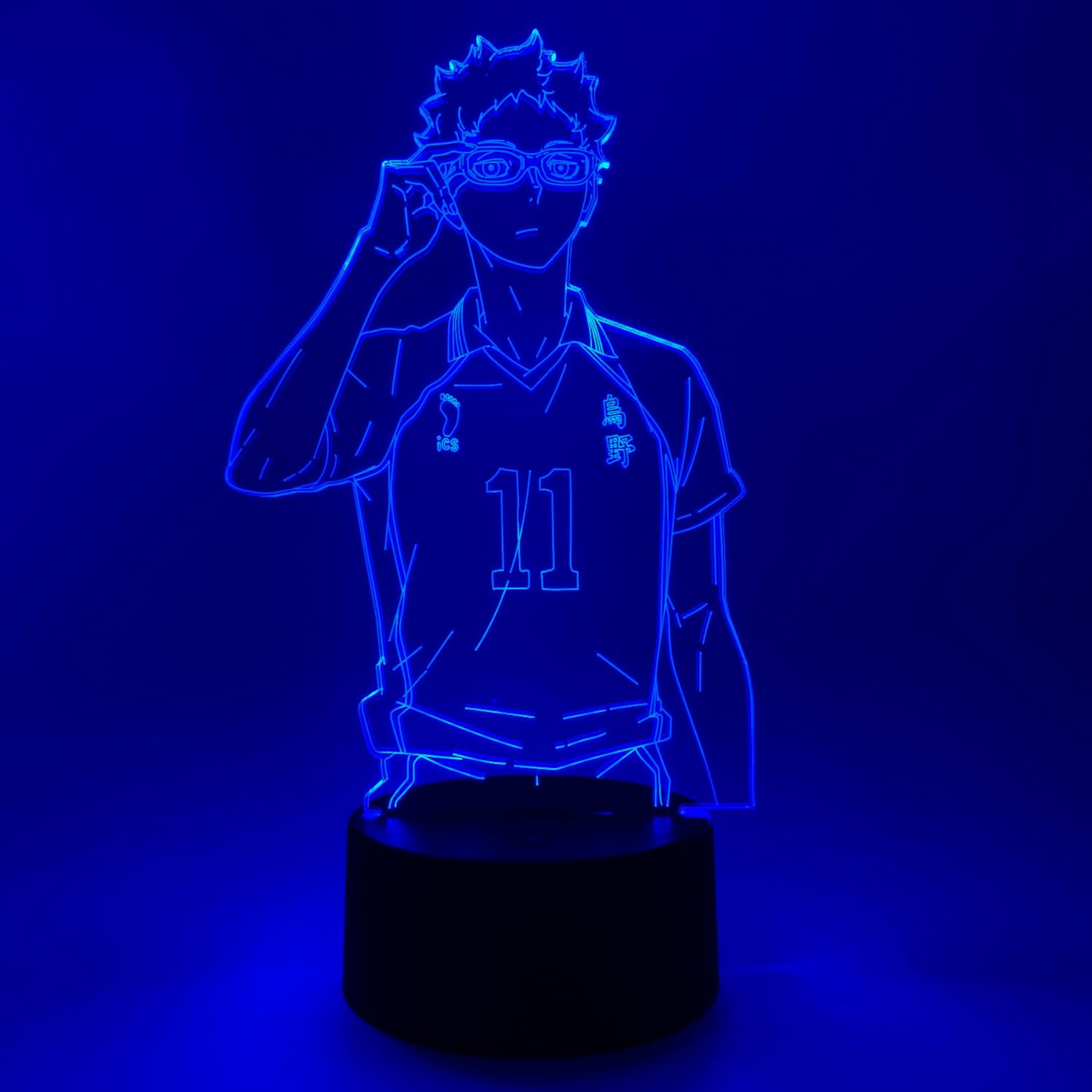 Otaku Lamps Haikyu - Tsukishima Anime Night Light, 16 Color RGB LED – Gift for Otaku