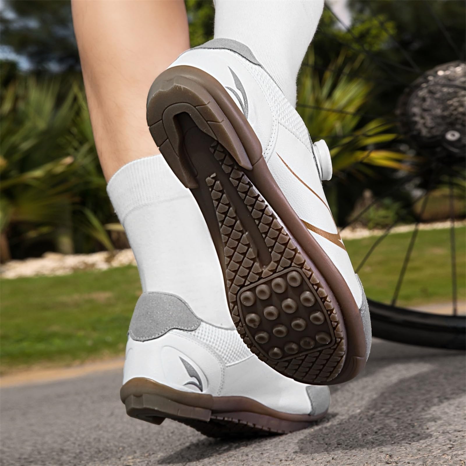 JiuQing Zapatos Ciclismo Suela Goma Hombre Mujer Zapatos Bicicleta Planas