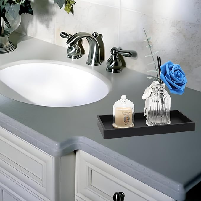 Bandeja de Baño de Silicona Negra de 8 Pulgadas para Vanidad miniatura 4
