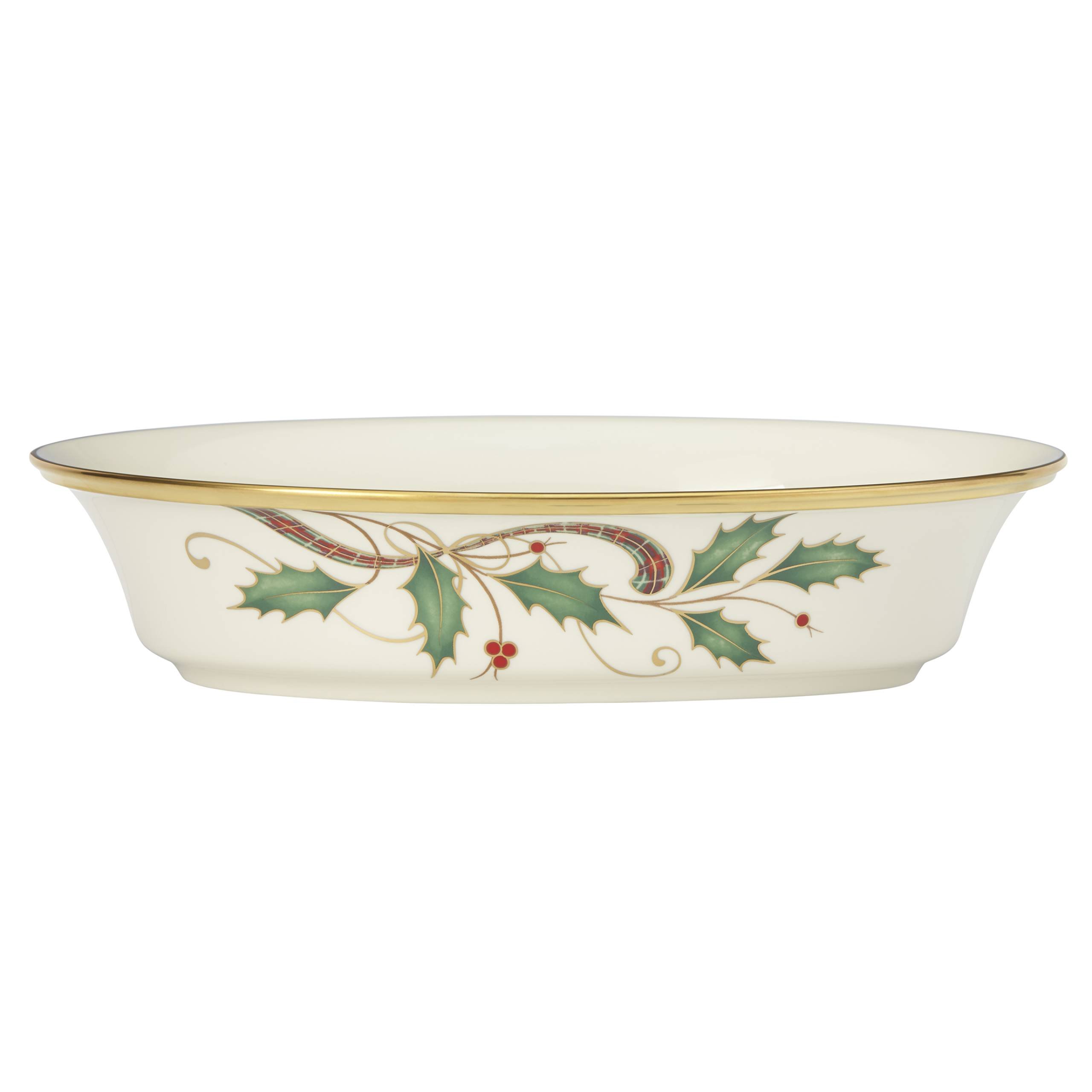 NEW Lenox Holiday Tartan Open Vegetable Bowl