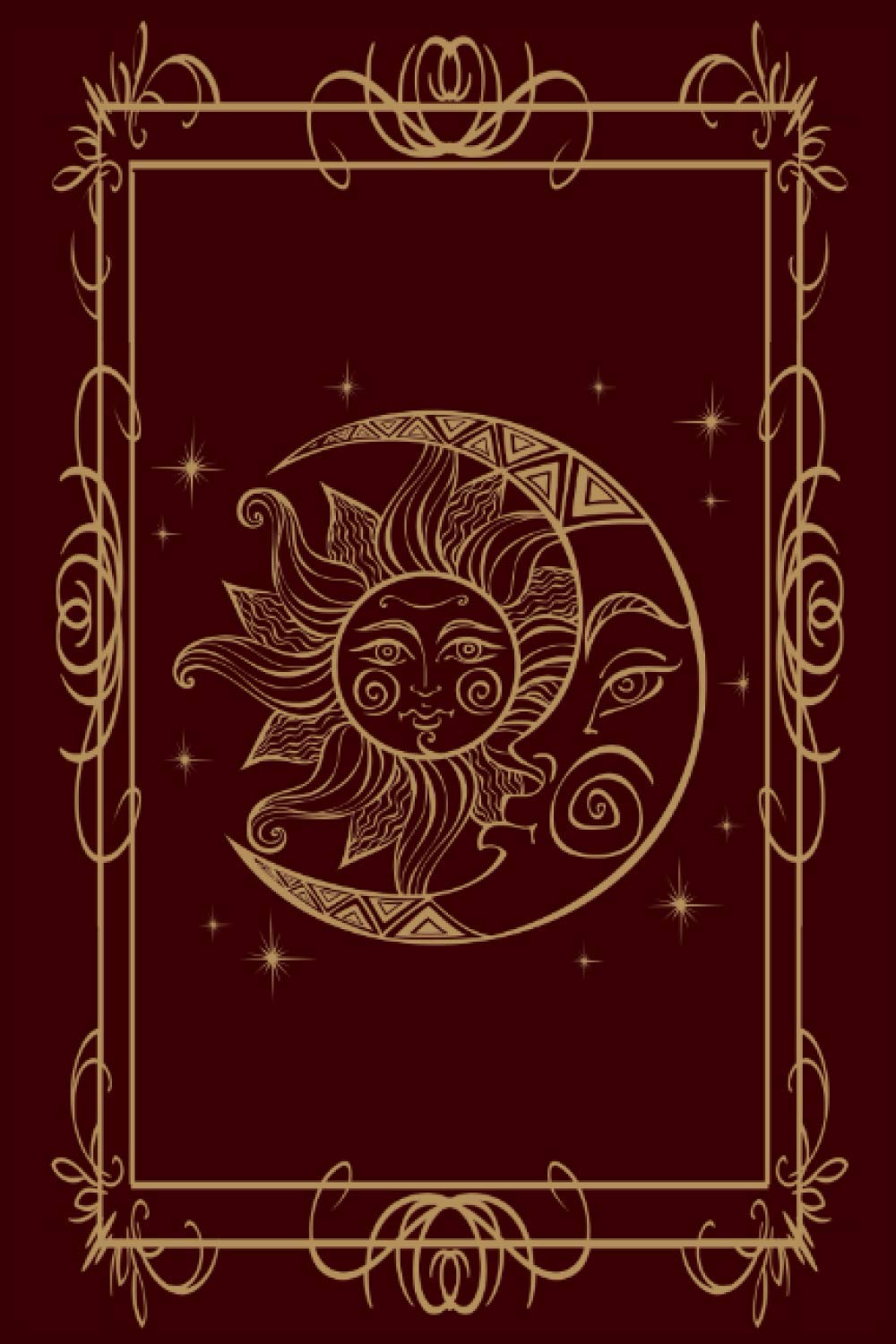 Spell Book: Blank Spell Book, Witchcraft Supplies For Beginners Spell Book Grimoire Journal (Vintage Moon and Stars Cover)