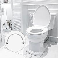 Vista 7 de uxcell Conector de línea de suministro de grifo de 20 pulgadas de largo, 2 piezas G 3/8 rosca de compresión hembra x G 1/2 rosca recta hembra