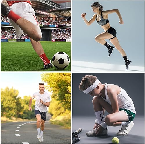 Miniatura 6 de 246 Pairs Men's Soccer Socks Grip Pads Non Slip Football Baseball Soccer Socks for Men Women